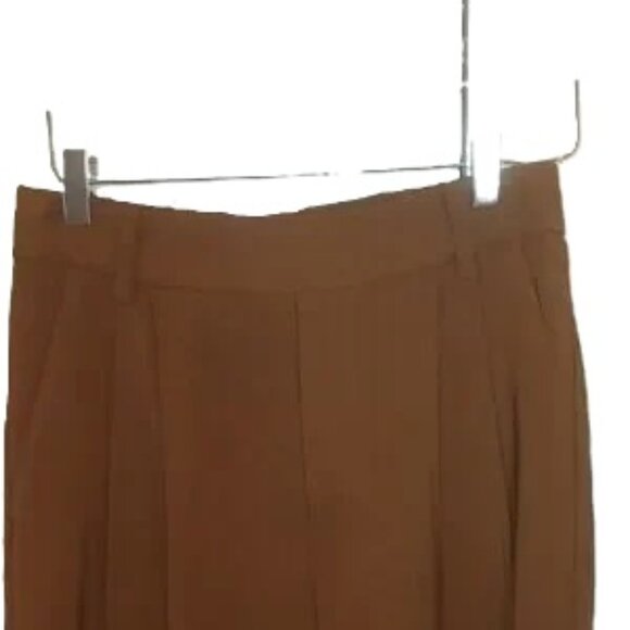 Vince Vicuna Rust Stove Pipe Pull On Pleated Side Slit Pants  Size S - Picture 5 of 6